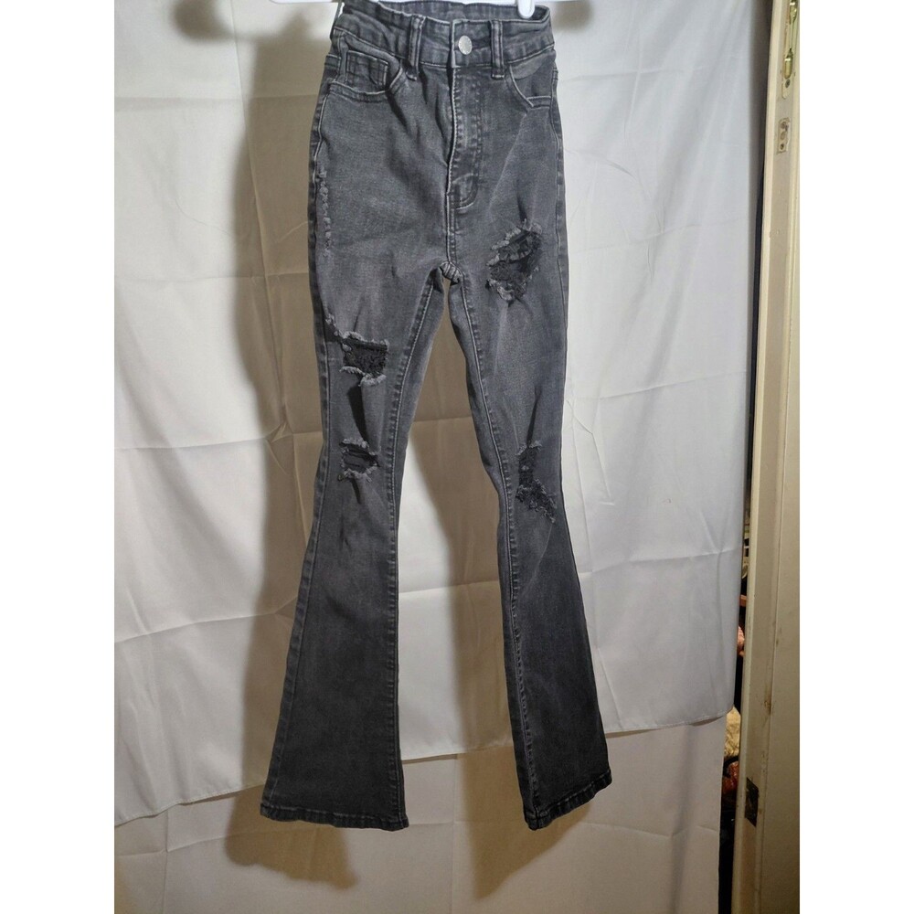 SHEIN Distressed Skinny Jeans Size XXS Blue Jeans Girls